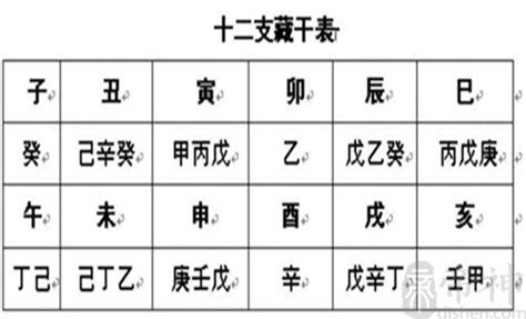 地支暗藏